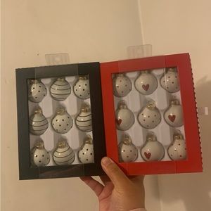 Sugar paper vintage style mini glass Christmas ornaments